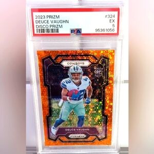 2023 PRIZM DEUCE VAUGHN DISCO PRIZM #324 PSA 5
